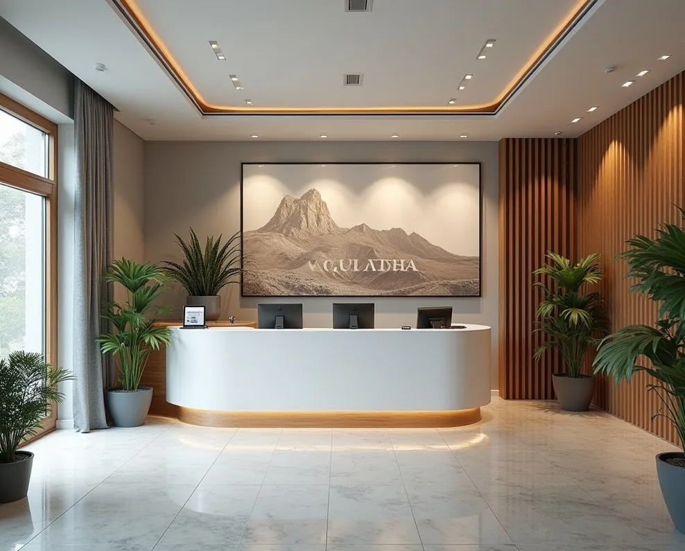 European travel planning office with destination maps